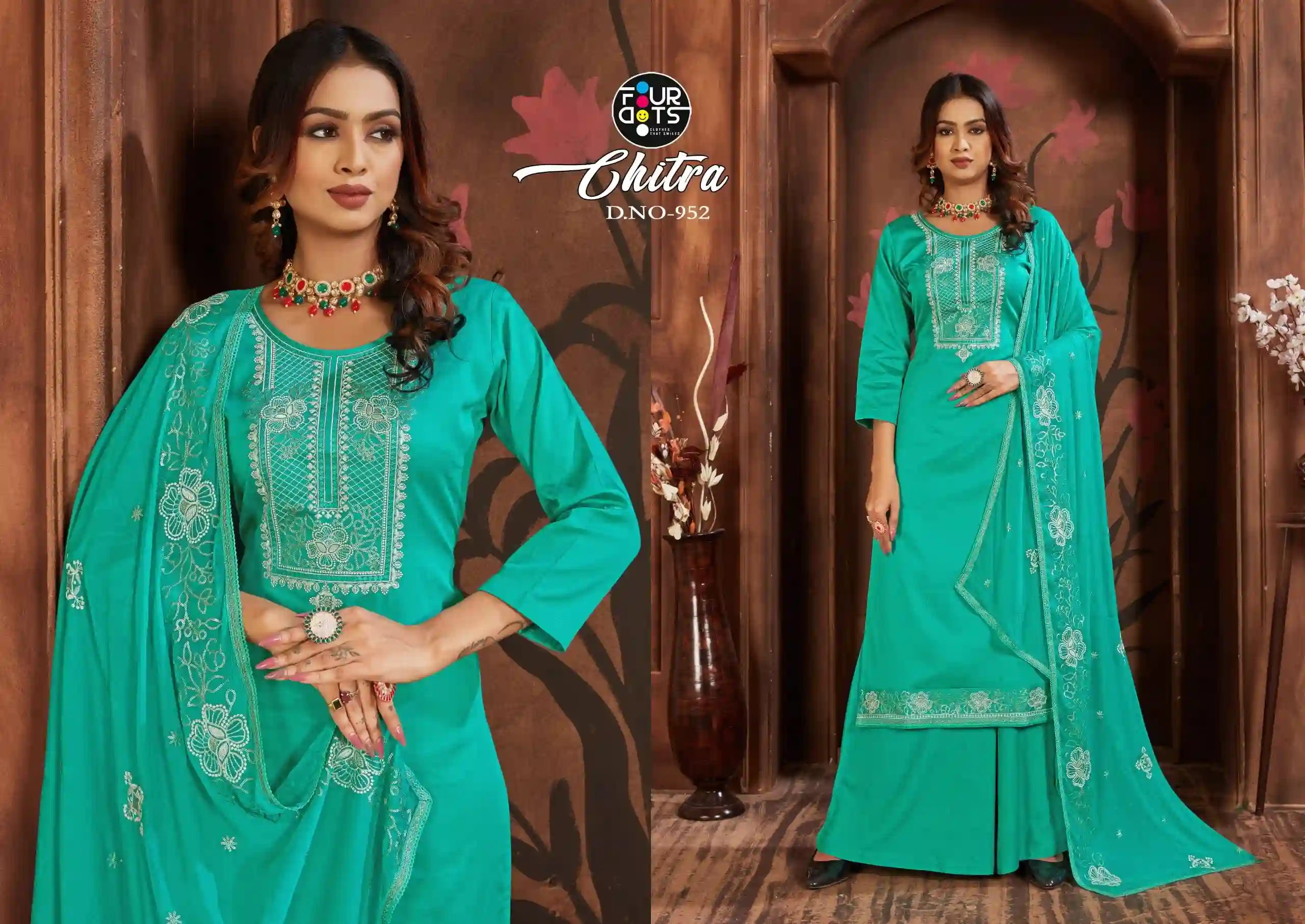 Fourdots Chitra Jam Silk Wholesale Fancy Salwar Suit Catalog — Wholesale Salwar Suits, Four Dots wholesale from Surat — Photo 3